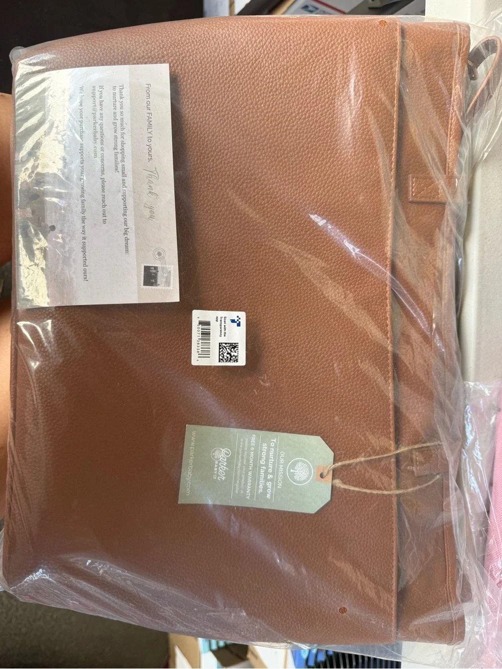 Everyday Brown Leather Tote Bag with Shoulder Straps